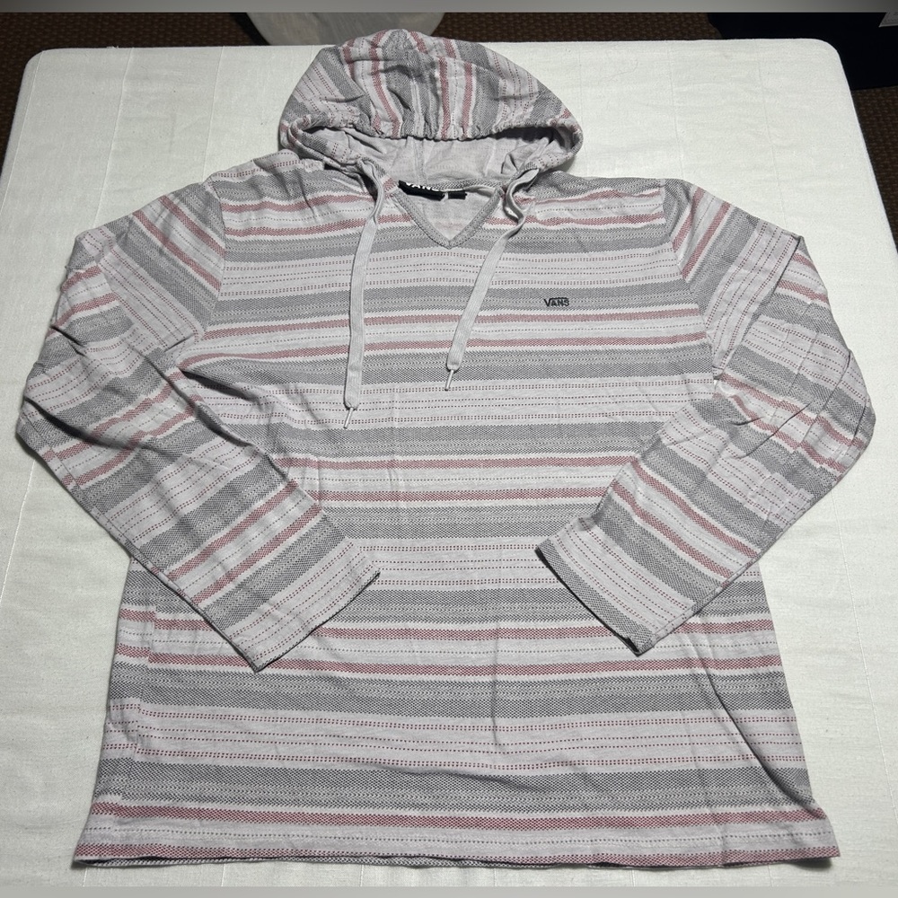 Vans Men’s Hooded Long Sleeve Stripe Shirt